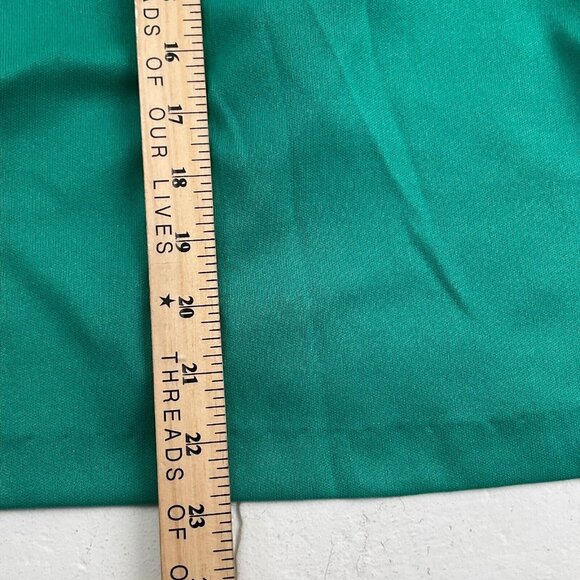 NPC Fashions Dress Jacket Set Women 14 Green Shift‎ Ruffle Career Retro 70s VTG - Picture 15 of 16